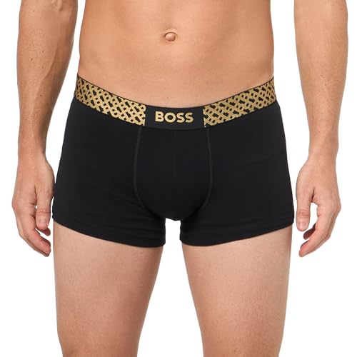 BOSS Men's 3 Pack Metallic Effect Monogram Trunks2