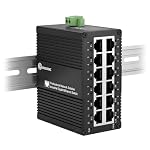 atroodac – ATROODAC 12-Port Gigabit PoE Switch, DC 12-48V Eingang mit 4