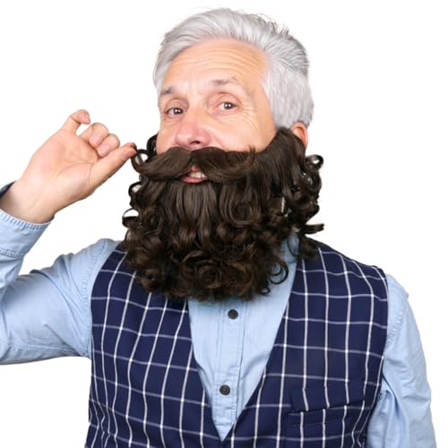 FantaLook 8 Inches Fake Beard Costume for Halloween Wizard Cosplay
