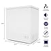 Northair Chest Freezer - 5 Cu Ft with 3 Removable Baskets - Reach In Freezer Chest - Quiet Compact Freezer - 7 Temperature Settings - White
