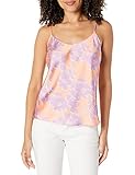 BCBGMAXAZRIA Women's Relaxed Fit and Flare Adjustable Spaghetti Strap Top, Floral, X-Small