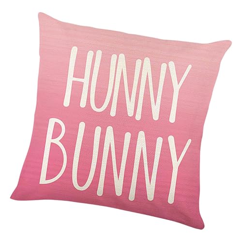 Easter Pillow Covers 18x18 | Spring Charm Decorative, Soft and Cosy, Spring Bunny and Egg, Holiday Cushion Cover, Couch Pillowcases, Pillow Decoration, for Holiday Happy Home Decoration, for