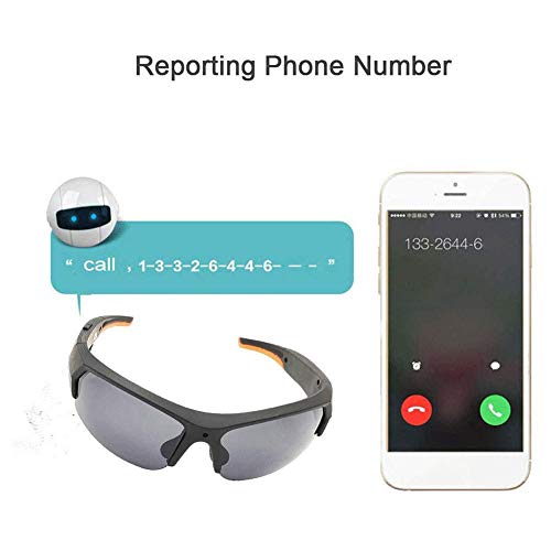 Rvest Kamera Brille,Brille Kamera,Bluetooth Sonnenbrillen Kamera Tragbare Bequeme Sportkamera 1080P HD Video Recorder… – Bild 5