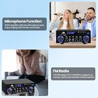 AK50 HiFi-Verstärker mit Bluetooth RMS 60WX2 Stereo Audio Verstärker – Ansicht 5