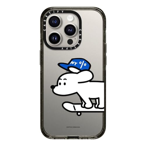 Coque iPhone 15 Pro CASETiFY Impact Skater John Noir Transparent