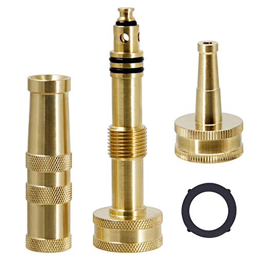 Twinkle Star Solid Brass Heavy Duty Adjustable Twist Hose Nozzle Jet Sweeper Nozzle, Twis3231 #TOP6