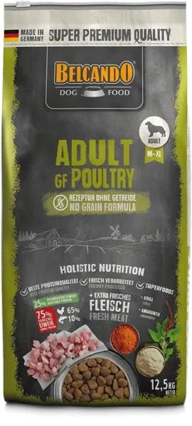 Belcando Adult GF Poultry Pienso Comida Seca para Perros Sensibles Actividad Normal (12,5 KG)