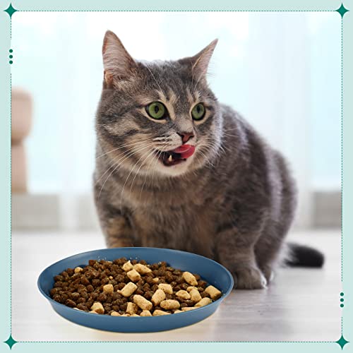Gerrii 24 Pieces Whisker Fatigue Relief Cat Bowl 7.8 Inch / 6 Inch Shallow Cat Food Dish Cat Wet Feeding Bowls Wide And Small Pet Round Plates For Kittens And Short Legged Cat, Wheat Straw (6 Inch) #TOP4