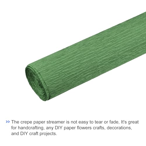 Miniatura 3 de Quarkzman 2 Rollos Papel Crepé, Verde Oscuro, 50x210cm A L , Papel Pinocho Serpentina De Papel Decoraciones Para Navidad Boda Ceremonia Fiestas Regalo Envoltura Decoración Manualidades Diy