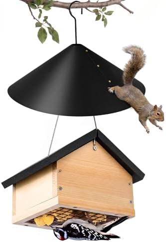 Mifoci Upside Down Suet Feeder Pine Wood Great for Attracting Woo...