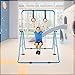 YEEGO DIRECT Gymnastics Bar with Rings,Gymnastics Bar for Kids Ages 3-12,Foldable Gymnastics Bar,Kids Gymnastics Bar Expandable for Home Training Kids Gifts for Grils Boys (Blue)
