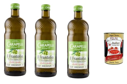 Huile d'olive extra vierge 3L Carapelli format familial cuisson et salade