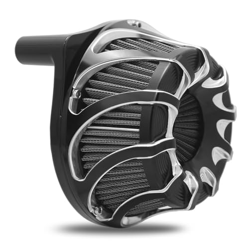 Image of For harley air cleaner filter Touring street glide road king electra tri trike Dyna Sportster XL 883 1200 Softail air intake (Drift style -Contrast Cut, C-For Touring 08-16, Softail 16-17)