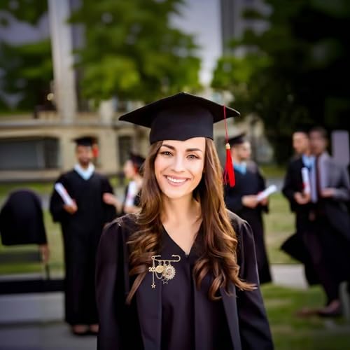 Image of MollyQueen Graduation Decorations Class of 2026 Graduation Pins Souvenir Emblem Graduation Pins Congrats Badges Graduation Cap Brooch Pin Inspiration Jewelry Gift for Her /Him