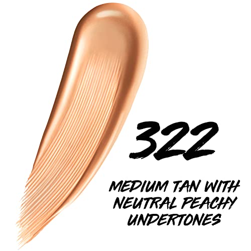 Image of Maybelline Super Stay Up to 24HR Skin Tint, Radiant Light-to-Medium Coverage Foundation, Makeup Infused With Vitamin C, 322, 1 Count