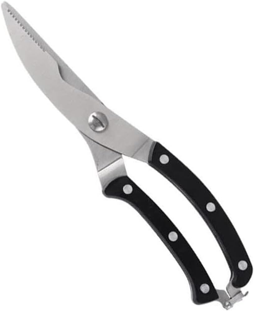 Kitchen Poultry Shears, Knife Scissors Strong Chicken Bone Vegetable Meat Stainless Steel(Black)