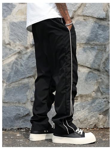 Floerns Men's Graphic Baggy Track Windbreaker Pants Drawstring Waist Sweatpants Vintage Streetwear2