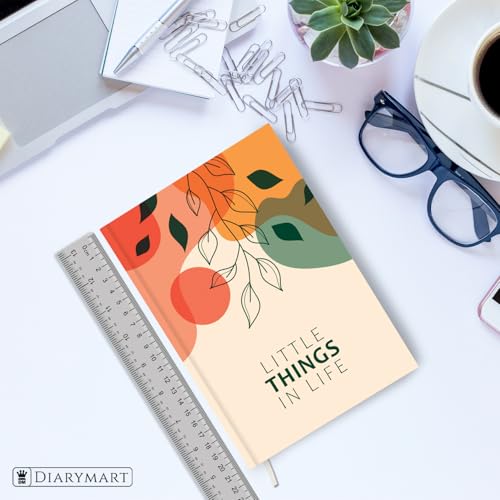 Image of Hard Bound Notebook for Girls & Women | A5 Ruled Journal | 192 Pages | 80 GSM Premium Paper | Designer Laminated Cover | Ribbon Bookmark | Notebook for School, College, Office, Journaling & Note Taking (DM4017)