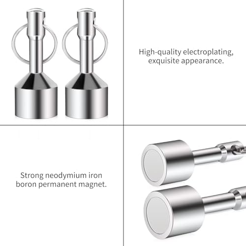 Llaveros magnéticos de 21 mm BAYTORY para probar oro y plata con imán de neodimio 4