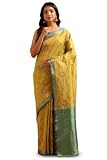 Soch Womens Light Green Silk Zari Woven Saree Amazon Deal