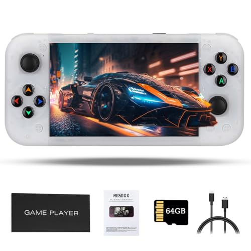 Actualia RG50XX Retro Gaming Handheld Console 64G, 5-Inch HD Screen Rockchip RK3128 Quad-Core Linux System Video Arcade Game Player for Adult