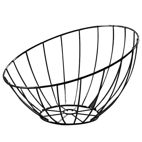 Hogar y Mas FRUTERO Cocina Moderno Oblicuo Negro Acero Cromado 29X29X12,5CM