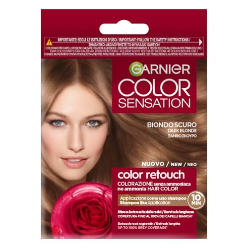 Garnier Color Sensation Retouch Ritocco für die Haaransatz-Nachfärbung ohne Ammoniak in nur 10 Minuten (Dunkelblond, 1 Einheit)