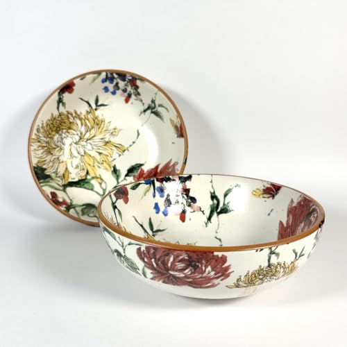 Image of SNS Guldaudi Canvas Ceramic Serving Bowl Set of 2 | Salad, Curry & Snack Bowls