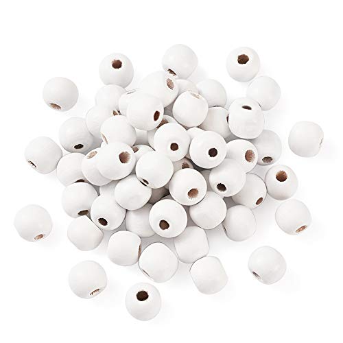 Craftdady 160 Perline In Legno Colorate 16 Mm | Kit Fai Da Te Per Ghirlande, Bigiotteria E Macramè | 4 Colori