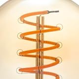 Amazon Basics 6 x żarówka LED w stylu vintage, E27, styl antyczny, bursztynowe szkło w stylu retro, żarówka LED G93 4W (odpowiednik 25W), 1800K, ultra ciepłe światło, 6 szt.