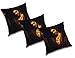 RADANYA Set Di 3 Copricuscini In Poliestere Stampato 3D Donna - 18X18 Pollici, Marrone