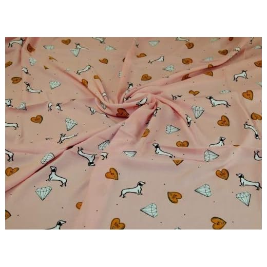 Tela Challis Viscosa Shell Pink Animals - Se vende por metro