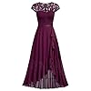 Miusol-Womens-V-Neck-Elegant-Lace-Ruffle-Bridesmaid-Maxi-Dress Miusol Women's V Neck Elegant Lace Ruffle Bridesmaid Maxi Dress (X-Large, Magenta)