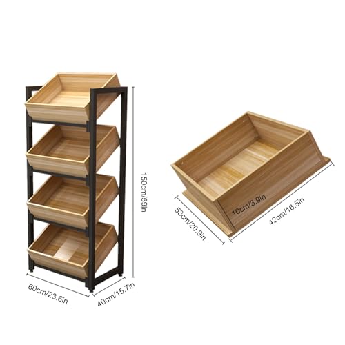 Snack-Organizer für Einzelhandel, Supermärkte und Speisekammer, vielseitiges Regal für Obst, Gemüse und Süßigkeiten