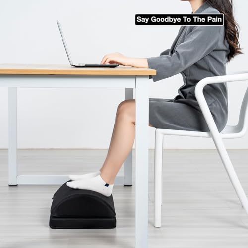 Image of Dime Store Foot Rest for Office Chair, Under Table Desk Foot Rester | Ergonomic Footrest Under Desk with Soft Cushion | Leg Resting Stool for Home, Office Table and Sofa