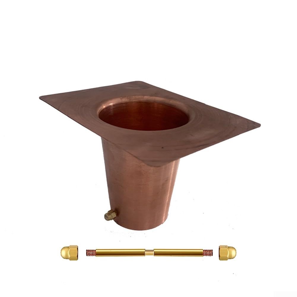 Rain Chain Gutter Adapter, Metal Rain Chain Gutter Accessories For Rain Gutters, Easy Installation(Copper)