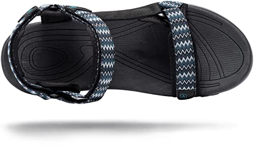 Atika Men's Outdoor Hiking Sandals, Open Toe Arch Support Strap Water Sandals, Lightweight Athletic Trail Sport Sandals, Maya 2 Deep Sea, 8 #TOP4