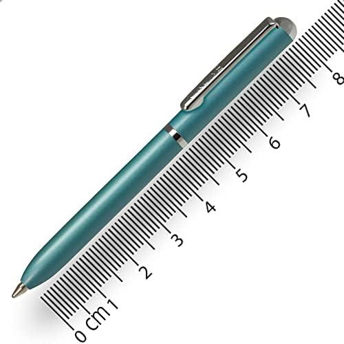 ONLINE Mini Twist Ballpoint Pen Champagne with Metal Clip  Standard Pen Refill  Small pens for The Purse  8 cm Length, fits into Wallets & Small Bags  biro with Black Writing Color
