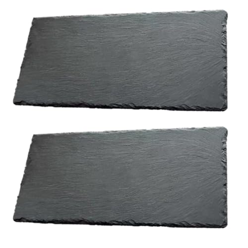 Platos de pizarra aislados Luxshiny 2 piezas 25x12 cm miniatura 1