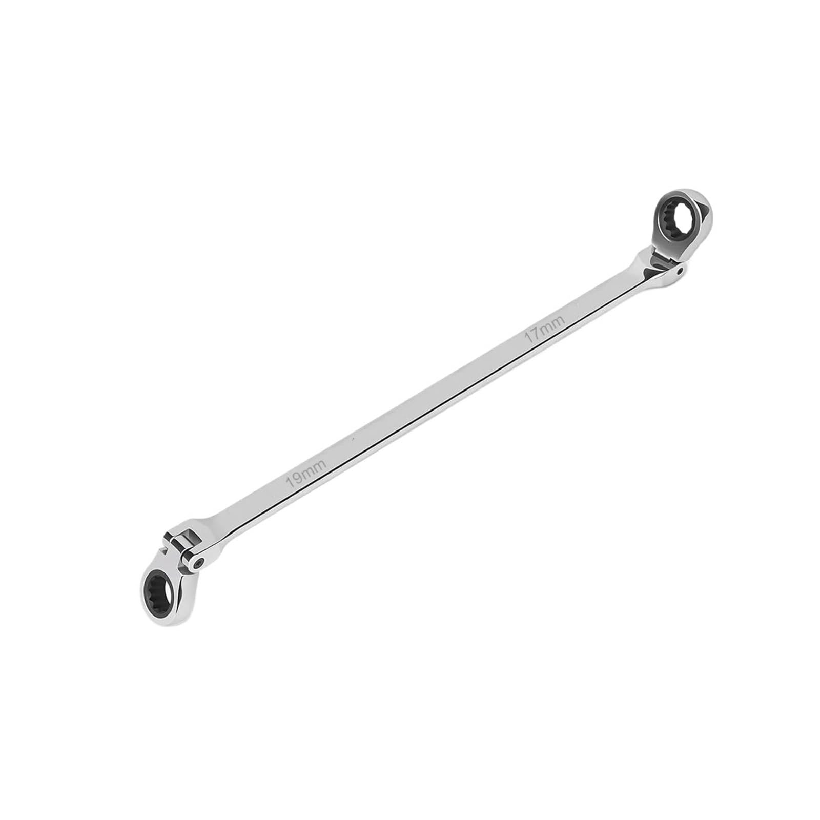 OLAQWENB Torque Wrenches Extra Long Ratcheting Wrenches Double Box End 72-Tooth Wrench Set, Metric 8mm - 19mm Precision Torque Wrench(17mm-19mm)