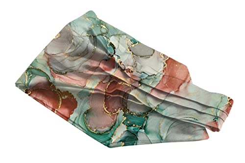 Image of BLACKSMITH Jacquard Microfiber Neckwear Ascot and Matching Pocket Square Set for Men