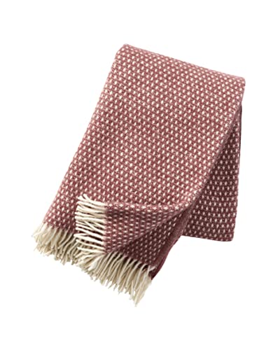 Klippan: Braunrot-cremefarbene Wolldecke