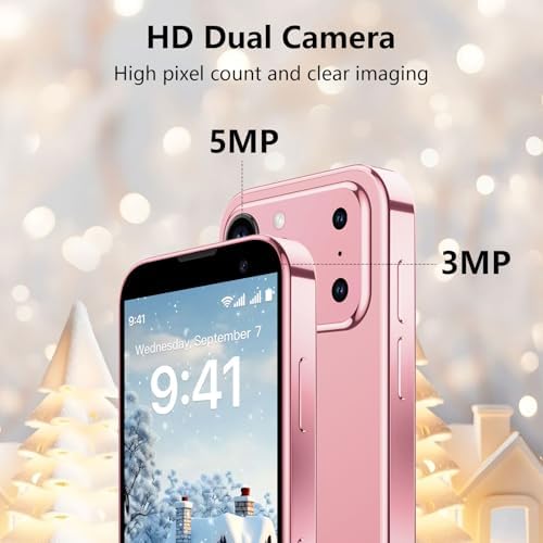 Mini Phone 3.0" HD Touch Screen Mini Smartphone World's Smallest Unlocked Android Compact Mobile Phone for Students Cell Phone App Download WiFi GPS Face lD 2GB+16GB Orange - 4