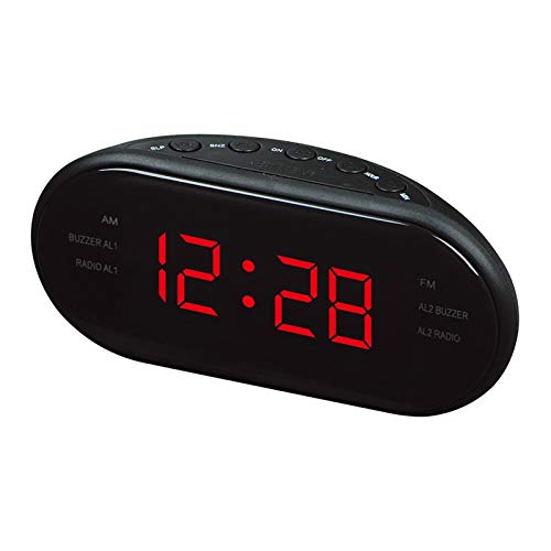 LED-Wecker, 220V / 50Hz AM/FM-LED elektronische Uhr Desktop Wecker Desktop Clock Digital Radio Geschenke Home Office Supplies Tischuhr Schlafzimmer