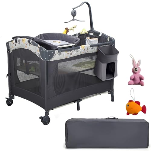 FLAIREON 4 in 1 Baby Bassinet with Mattress, Portable Changing Ta...