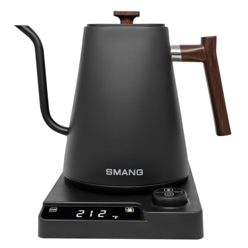 Electric Kettles, Gooseneck Electric Kettle, ±1℉ Temperature Control, for Pour Over Coffee and Tea, 304 Stainless Steel Inner, BPA-Free, Quick Heating Electric Kettles for Boiling Water, 1L Black