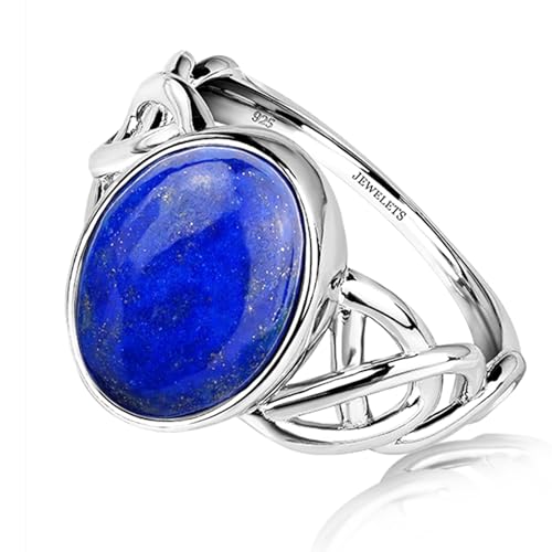 Lapis Lazuli Silver Celtic Design Ring – Handmade 925 Sterling Silver Gemstone Ring – Vintage Style Jewelry for Men & Women
