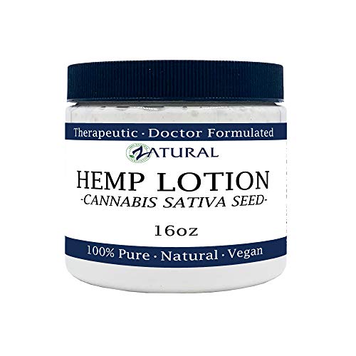 Zatural Hemp Lotion - Therapeutic Body Lotion With Hemp Seed Oil (16 Ounce Jar) #TOP29