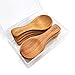 8Pcs Small Wooden Salt Spoon Solid Wood Condiments Spoon Handmade Honey Teaspoon Seasoning Sugar Coffee Tea Jam Mustard Ice Cream Milk