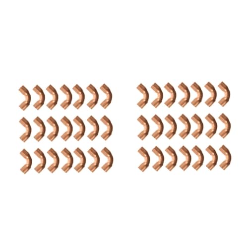 LALAFINA 2sets 20pcs 90 Copper Elbow Fittings Plumbing Couplers for Air Conditioning Inner Durable Copper Material for Refrigeration Heating and Hot Cold Water Supply 20pcs*2